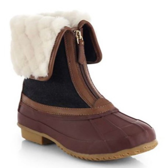 Tory Burch Shoes - Tory Burch “Abbott” shearling snow/rain duck boots